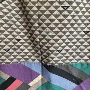 Vintage 80s 90s Geometric Print Pillowcase Set of 2